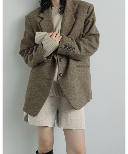 Herringbone Wool Jacket（テーラードジャケット）｜anuke（アンヌーク