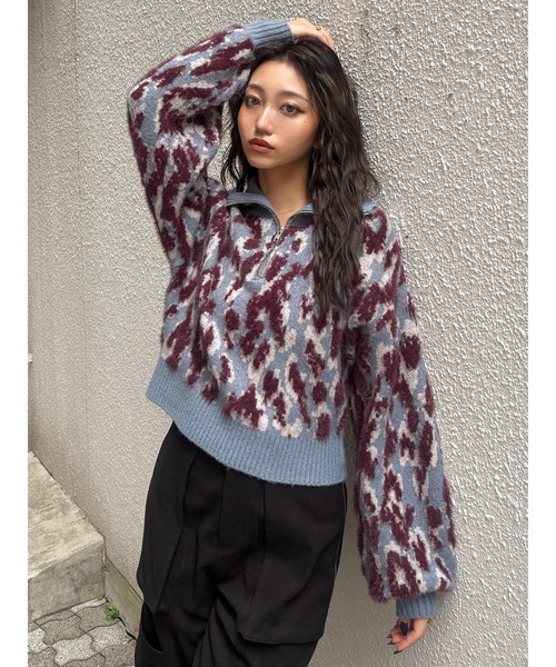 セール】マルチヤーンハーフジップニット（ニット/セーター）｜MURUA