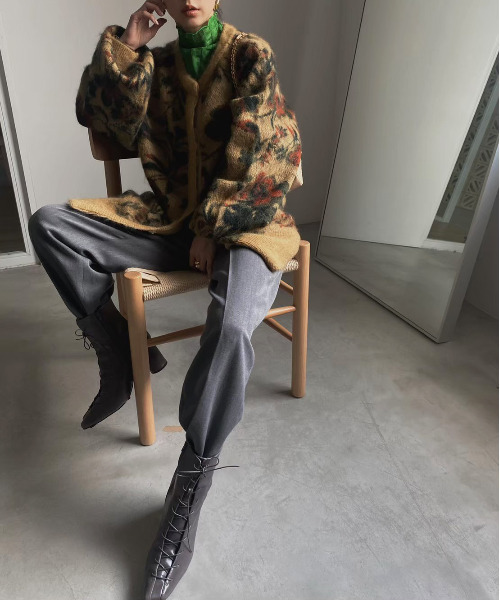 Ameri（アメリ）の「3WAY NOSTALGIC RUG KNIT（ニット/セーター）」 - WEAR