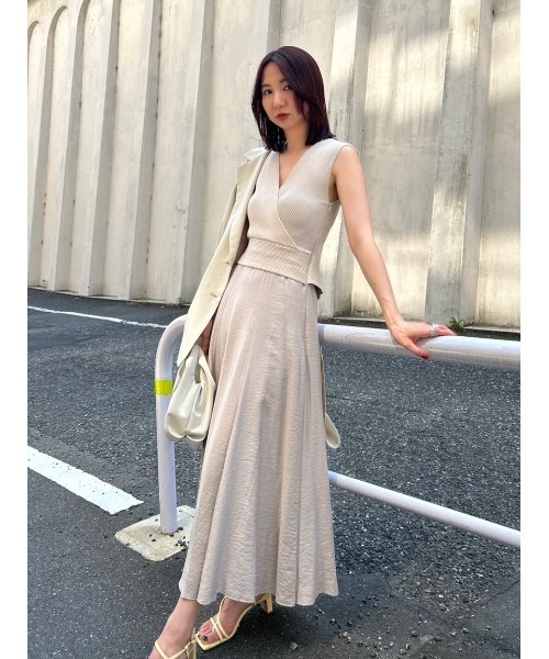 FRAY I.D（フレイアイディー）の「カシュクールリブニットコンビ