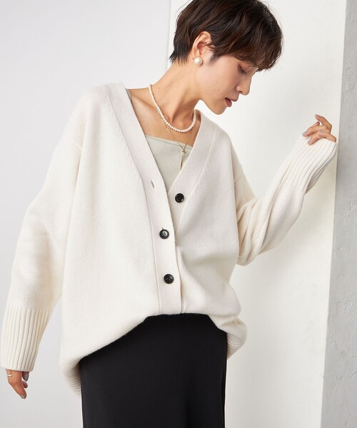 NOLLEY'S（ノーリーズ）の「◇【WEB限定】カシミヤブレンド長めVネック