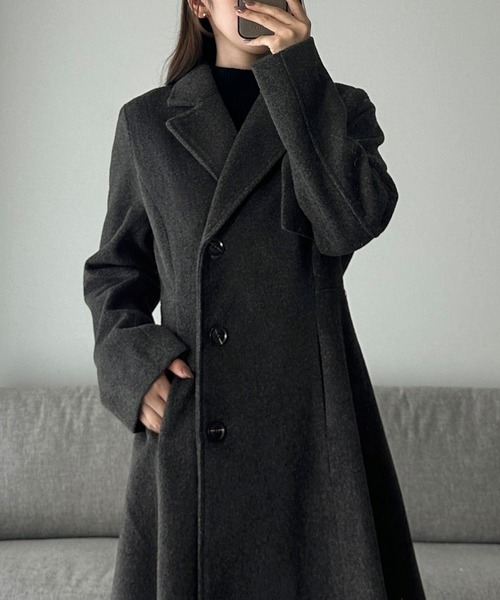 セール】ウエストシェイプフレアチェスターコート（チェスターコート