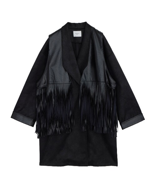 Ameri（アメリ）の「FRINGE VEST SET SUEDE JACKET（テーラード