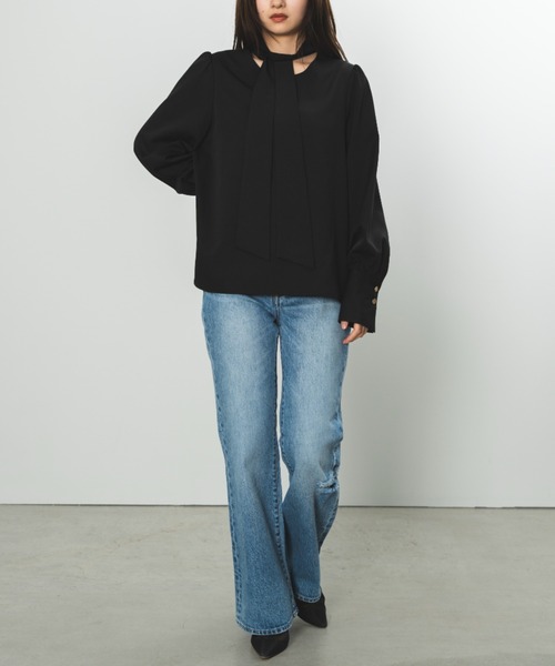 SENEE（セニー）の「high waist flare denim（ハイウエストフレア