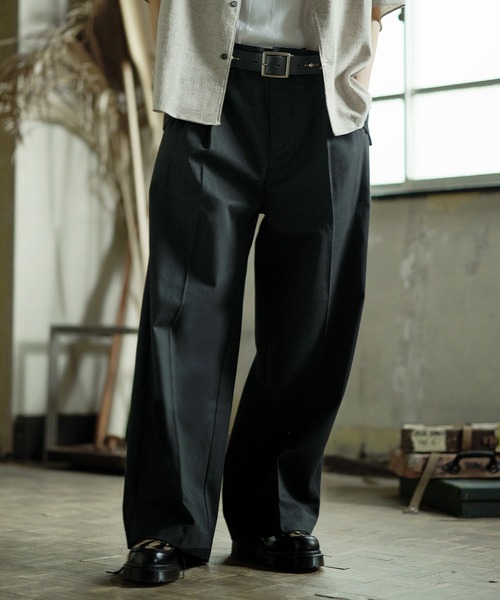 フラップポケット タックワイド バギーパンツ / チノパンツ