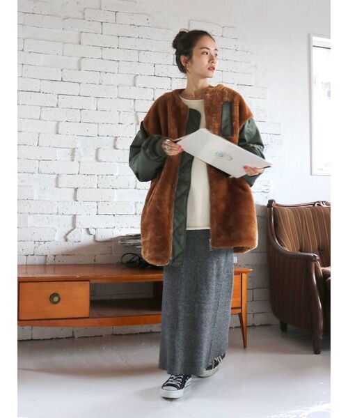 Ungrid（アングリッド）の「ボアコンビミリタリーブルゾン (ファー