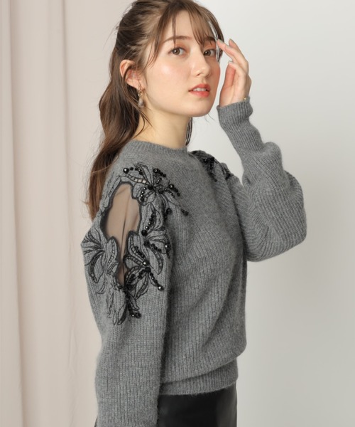 Apuweiser-riche（アプワイザーリッシェ）の「アシメレースニット