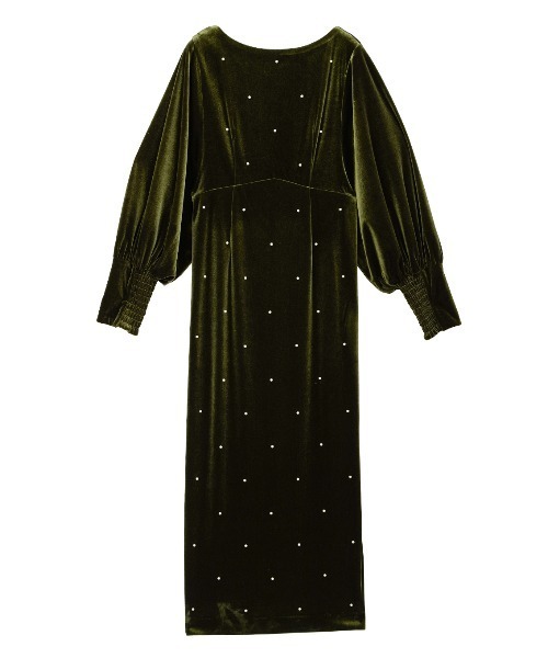 BACK OPEN PEARL VELOUR DRESS（ドレス）｜Ameri（アメリ）の