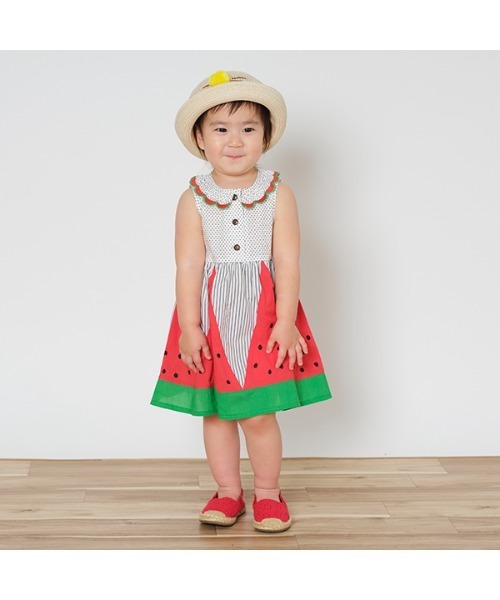 baby cheer（ベイビーチアー）の「スイカワンピース（ワンピース