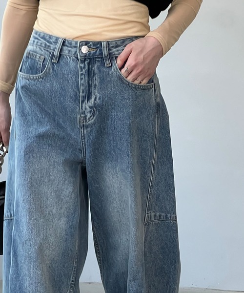 ラインカーブ立体コクーンデニム chw24s055-ファッション通販サイト