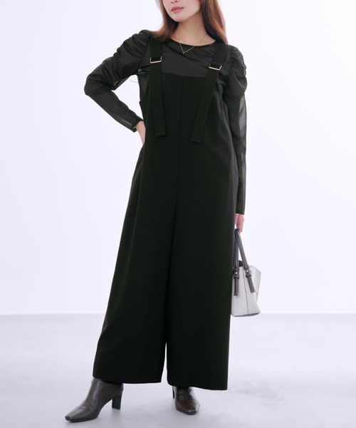 ゴールドバックルサスペンダーオールインワン 【低身長・小柄女性