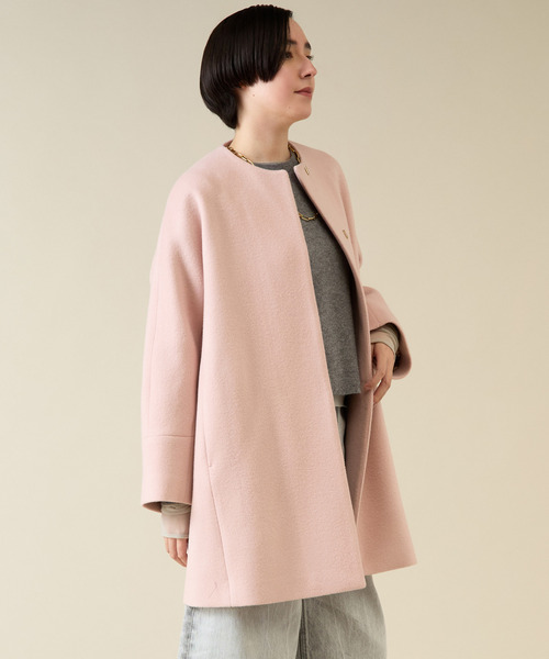 martinique（マルティニーク）の「ノーカラーコート（ステンカラー