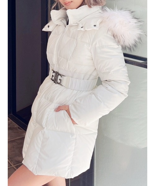 GYDA（ジェイダ）の「SymmetryGYDAベルト付きロングダウンコート