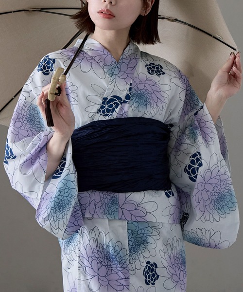 浴衣セット セパレート 着付けのいらない二部式浴衣＋帯 2点SET（浴衣