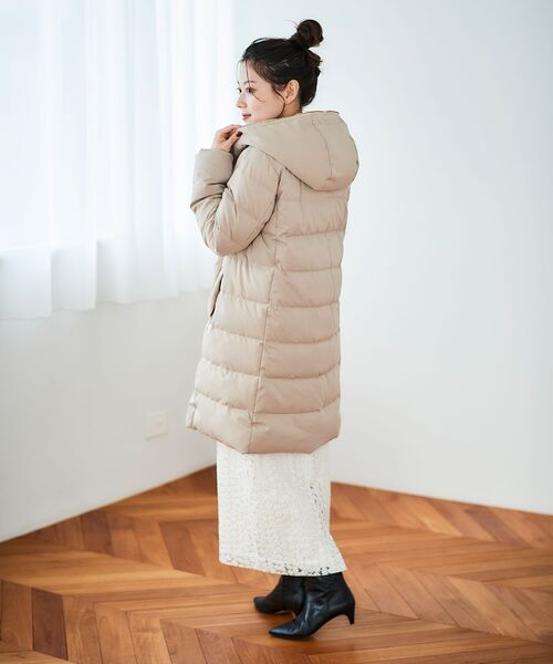 セール】ファーフードロングダウン（ダウンジャケット/コート）｜le