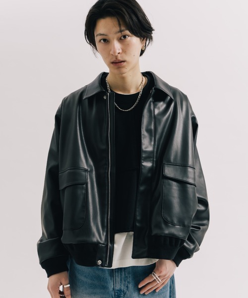 Lui's（ルイス）の「シンセティックレザーA-2フライトジャケット