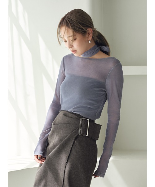 FRAY I.D（フレイアイディー）の「フロッキープリント2wayトップス（T