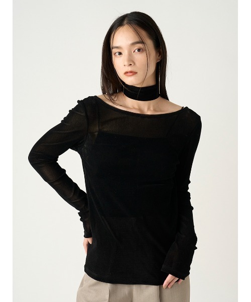 FRAY I.D（フレイアイディー）の「フロッキープリント2wayトップス（T