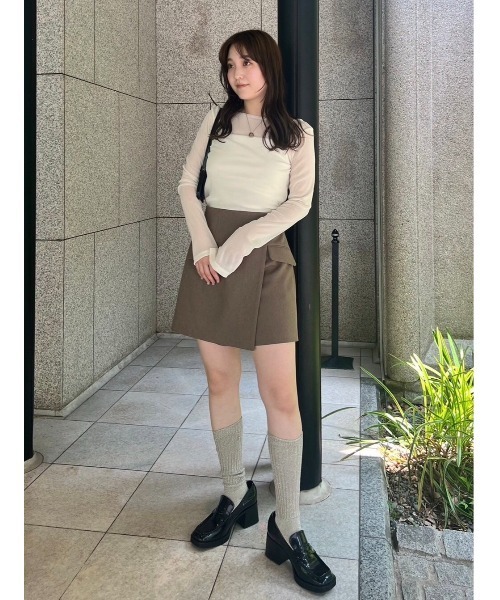 FRAY I.D（フレイアイディー）の「フロッキープリント2wayトップス（T