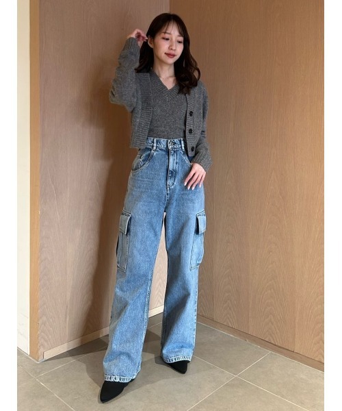 FRAY I.D（フレイアイディー）の「カーゴデニムパンツ（デニムパンツ