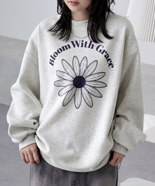 グラフィックプリントクルーネックスウェット MONO-MART│MONO-MART