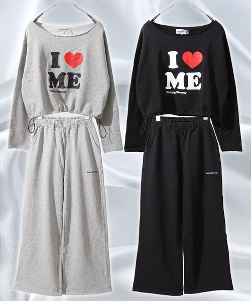 セール】【MEMORY】［セットアップ可能］I LOVE ME スウェットパンツ
