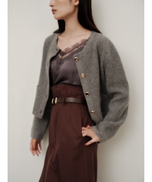 FRAY I.D（フレイアイディー）の「フォックスウールニットジャケット