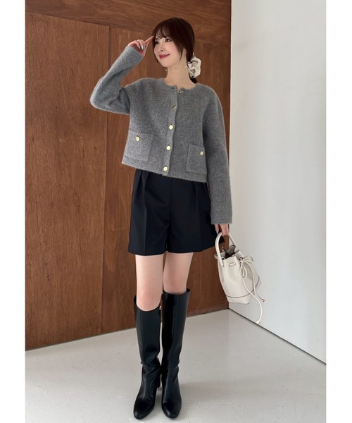 セール】フォックスウールニットジャケット（カーディガン/ボレロ