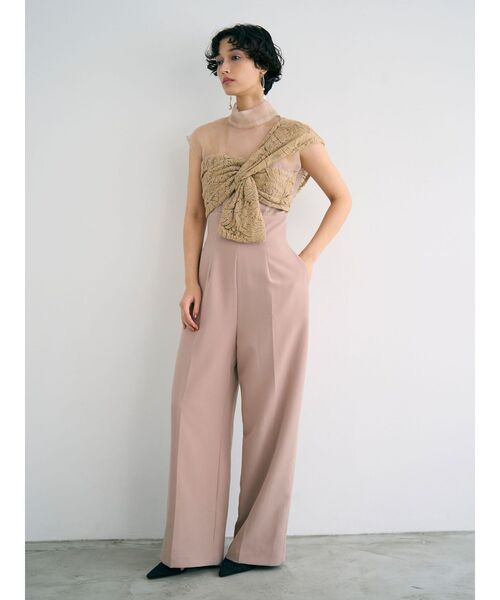 セール】LADYエンブロイダリーツイストパンツドレス 結婚式 お呼ばれ