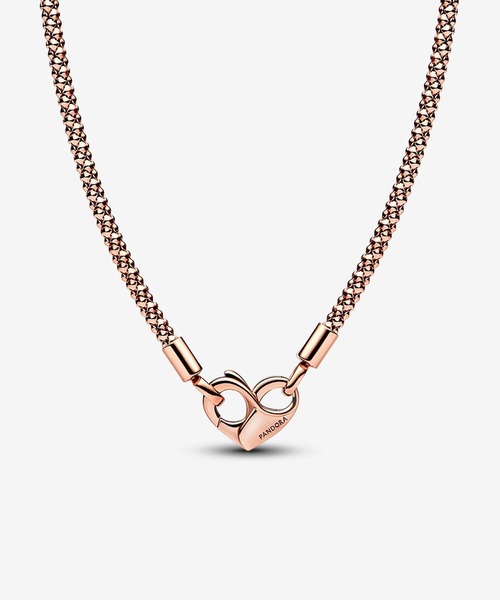 Pandora Moments スタッディド チェーン ローズゴールド ネックレス