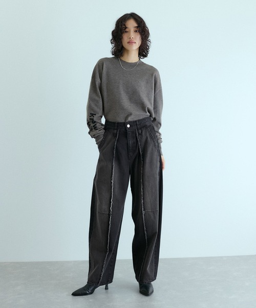 セール】センターフリンジデニム（デニムパンツ）｜ADAM ET ROPE