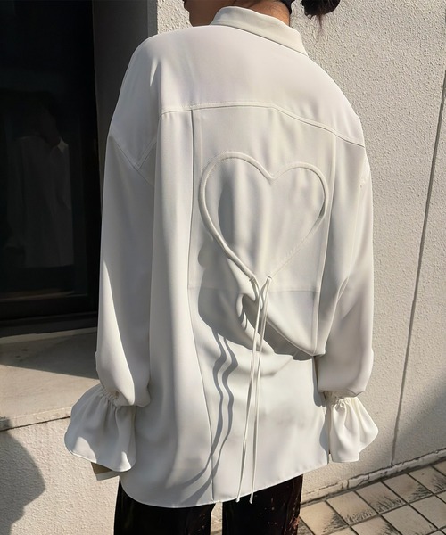 BACK HEART DESIGN OVER BLOUSE（シャツ/ブラウス）｜Ameri（アメリ