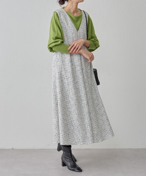 BEARDSLEY（ビアズリー）の「《ビアズリー》ツイードフレアワンピース