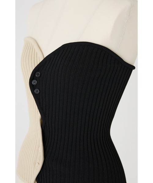 HeRIN.CYE（ヘリンドットサイ）の「mio yanase / Wave knit bustier