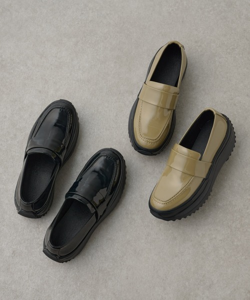 BEARDSLEY（ビアズリー）の「《厚底/カーキ追加発売中》エナメルレザー