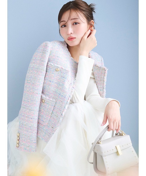 CELFORD（セルフォード）の「ツイードジャケット（ノーカラー