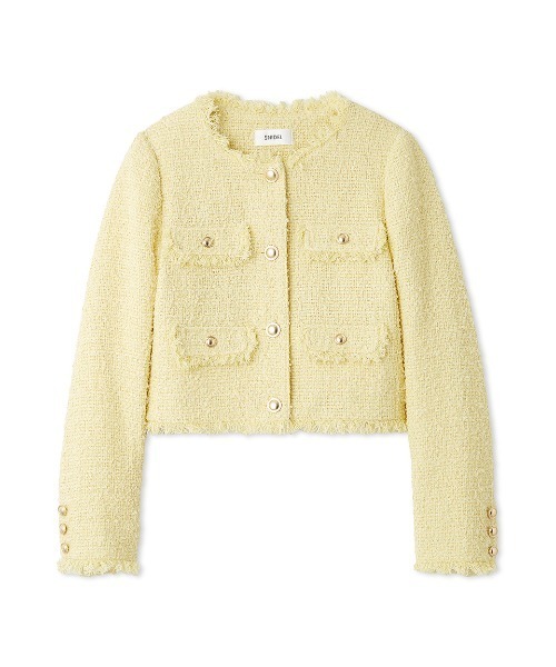 SNIDEL（スナイデル）の「ツイードジャケット（ノーカラージャケット