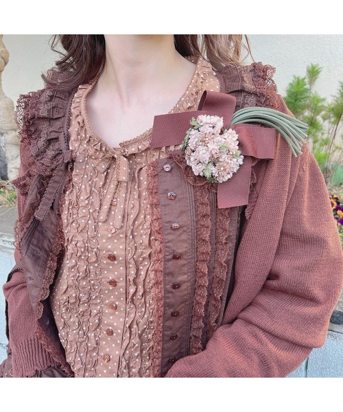 PINK HOUSE（ピンクハウス）の「ブーケ＆リボンコサージュ（ブローチ