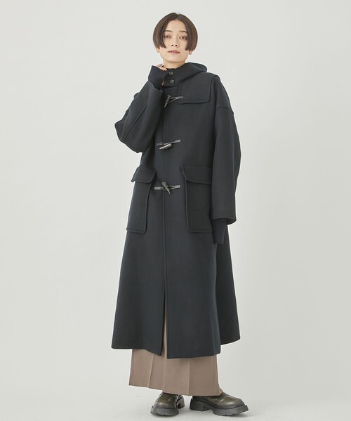 Dessin de mode/デッサンデモード】サイドスリットダッフルコート