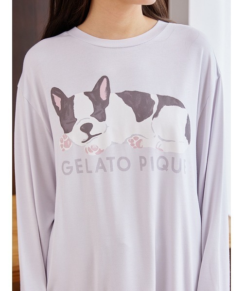 gelato pique（ジェラートピケ）の「SLEEPING DOGワンポイントロンT
