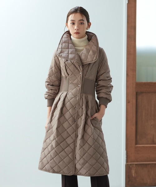 セール】ライトサーモキルティングサイドリブコート ｜ レディース