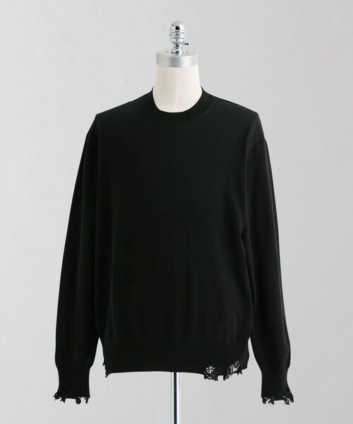 LOEFF（ロエフ）の「＜LOEFF＞ダメージ クルーネック ニットプル
