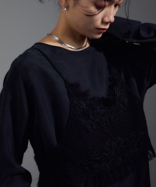 レースシアーキャミソール［セットアップ対応］（キャミソール