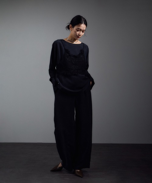 レースシアーキャミソール［セットアップ対応］（キャミソール