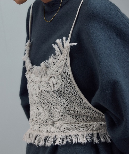 レースシアーキャミソール［セットアップ対応］（キャミソール