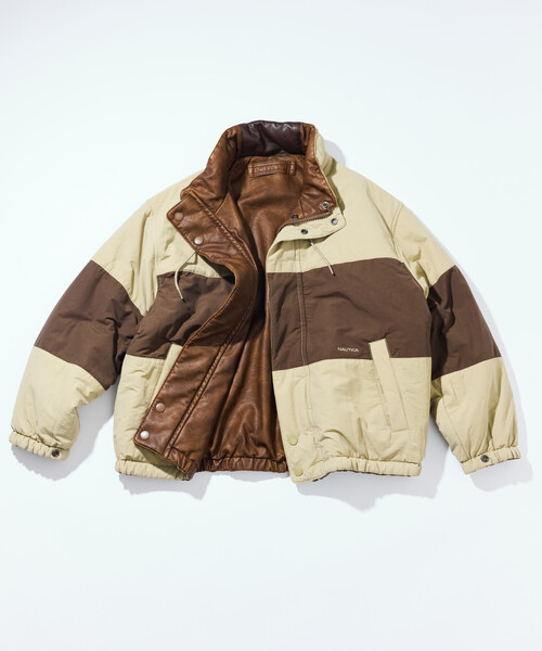 セール】NAUTICA/ノーティカ フェイクレザー×ナイロン リバーシブル