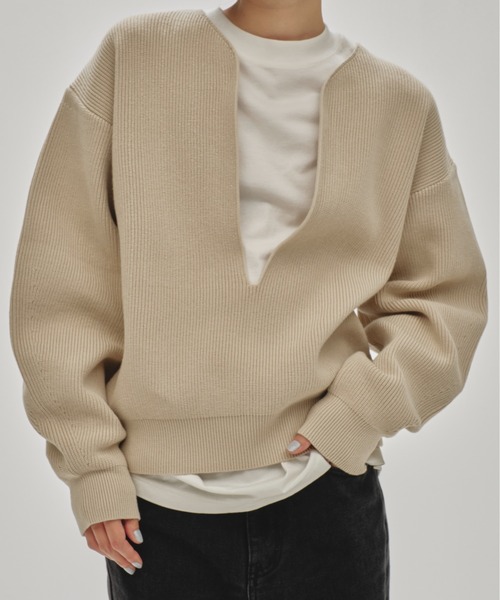 TODAYFUL（トゥデイフル）の「Slit Neck Knit（ニット/セーター）」 - WEAR