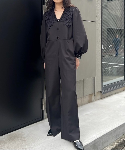 セール】SAILOR LACE COLLAR JUMP SUIT（つなぎ/オールインワン