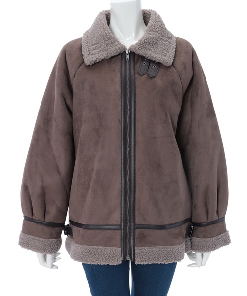 fifth calin（フィフスカラン）の「フェイクスエードボアジャケット