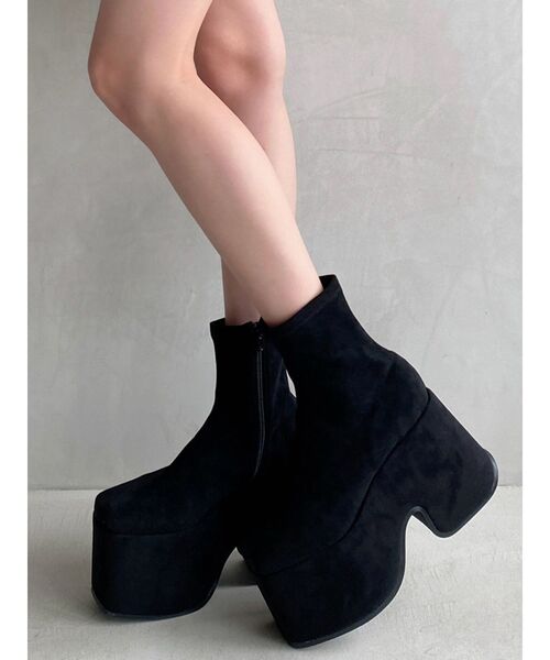厚底スエードショートブーツ（ブーツ）｜RESEXXY（リゼクシー）の